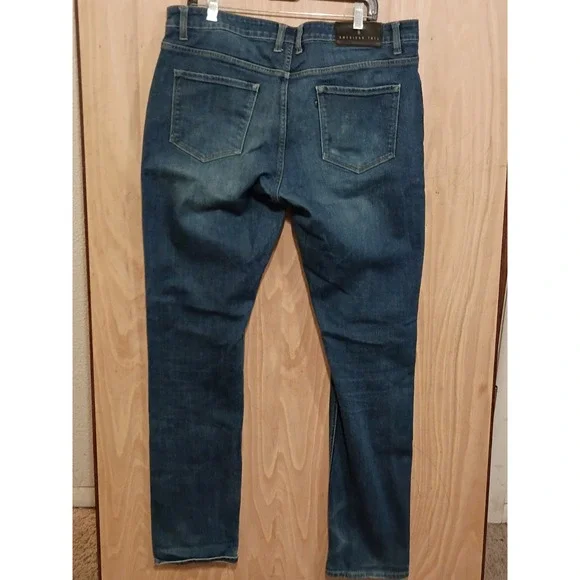 American Tall Mens Classic Blue Denim Jeans Straight Leg 38x36. - Picture 8 of 11